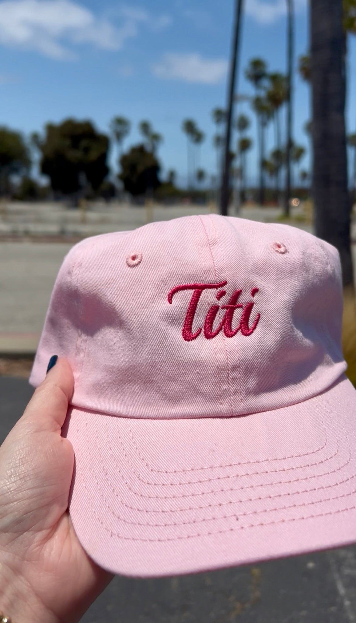 KID’s Personalized Cotton Hat (Pink Letters) - Youth Baseball Cap