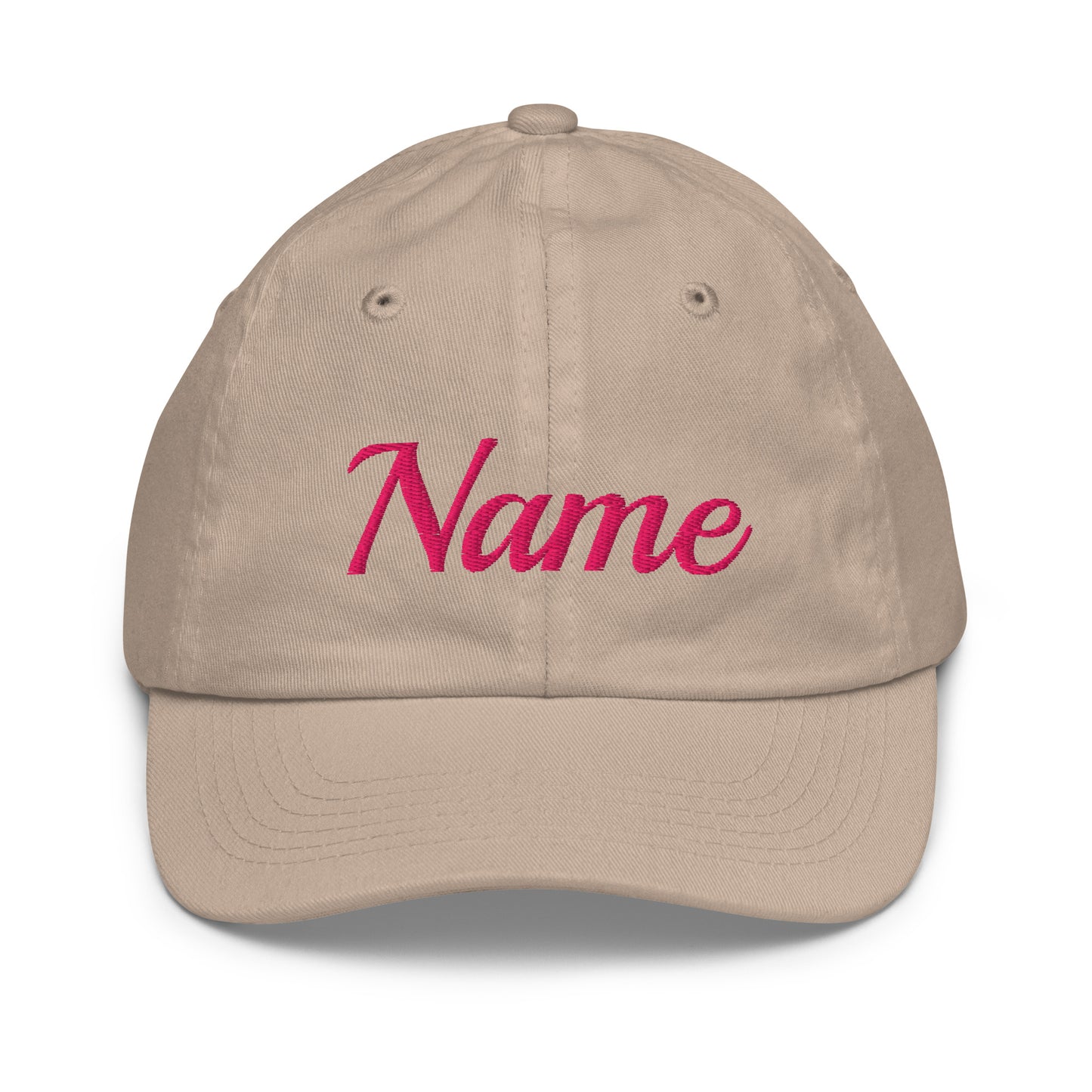 KID’s Personalized Cotton Hat (Pink Letters) - Youth Baseball Cap