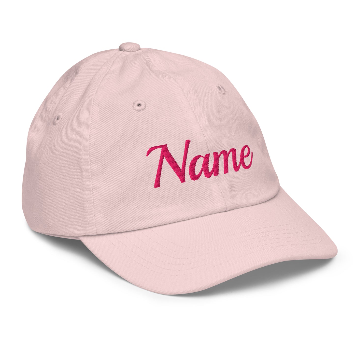 KID’s Personalized Cotton Hat (Pink Letters) - Youth Baseball Cap