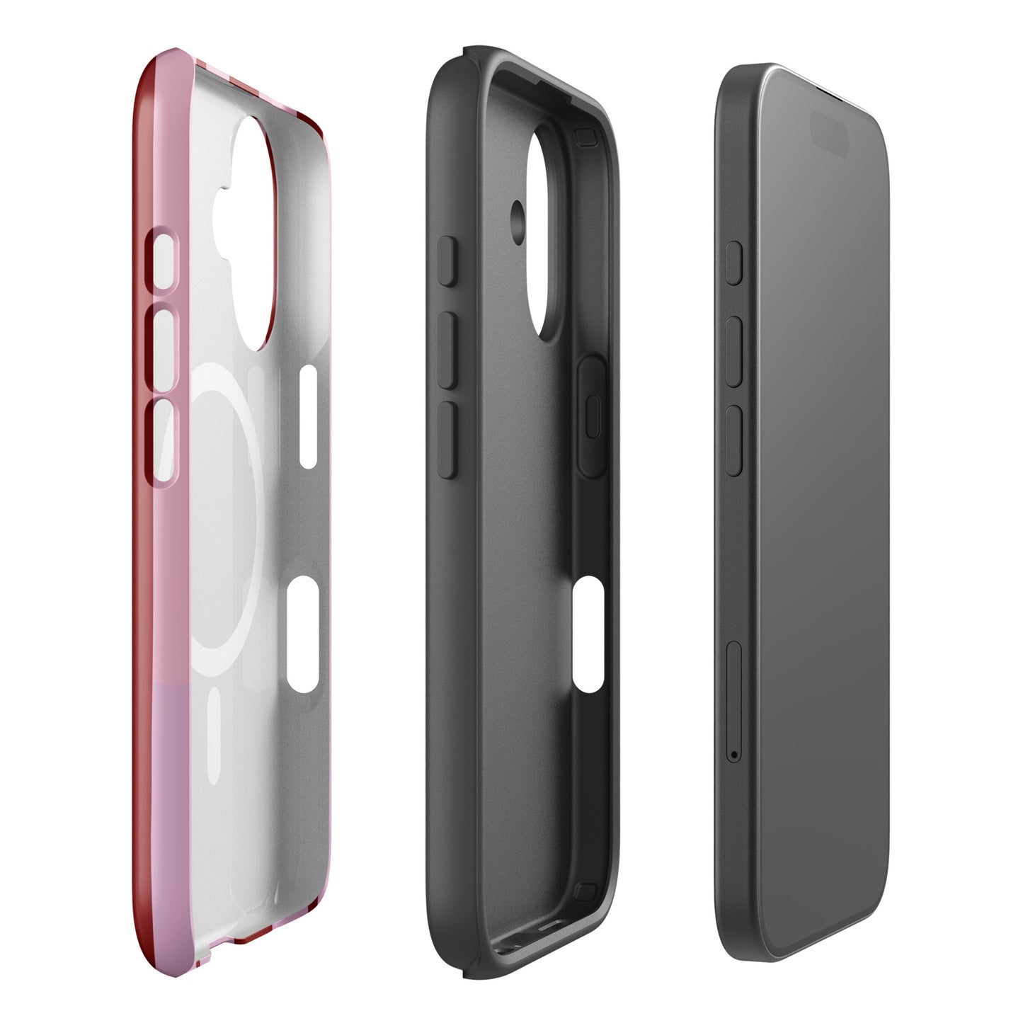 Pink & Red Stripes Phone Case MagSafe®