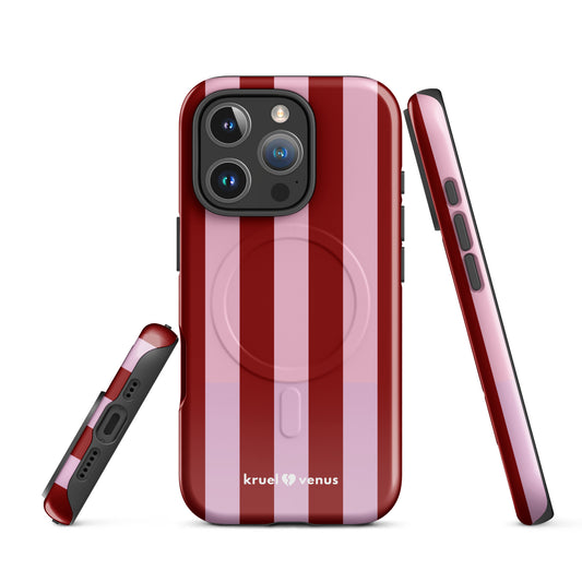 Pink & Red Stripes Phone Case MagSafe®